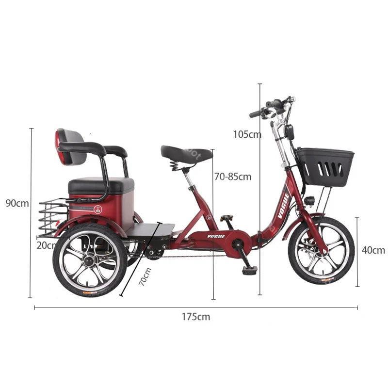 3 Wheeler Electric Tricycle Passenger 400W 48V 20AH E-Bike Transporter (35 km/h) - Franklyn & Page E-Bike Emporium
