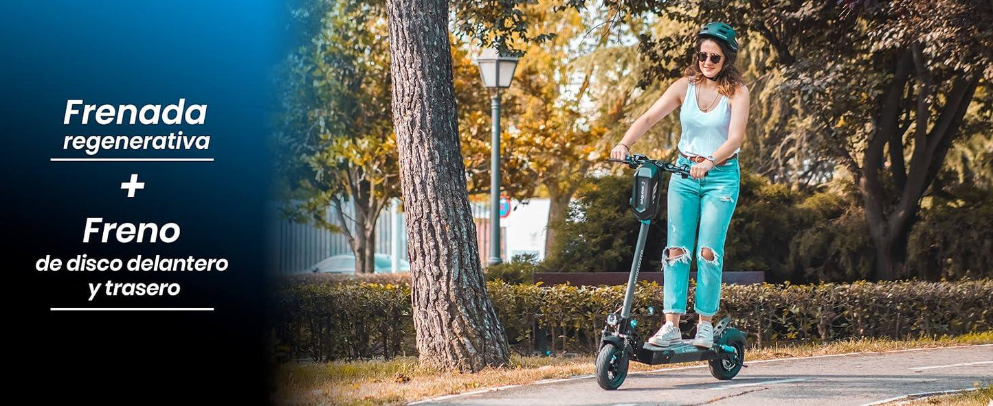 Y6S Adult Electric Scooter - 500W rated 800W Max 48V 18Ah Professional Electric Scooter for Work 10 Inch Tyre Shock Absorption - Franklyn & Page E-Bike Emporium