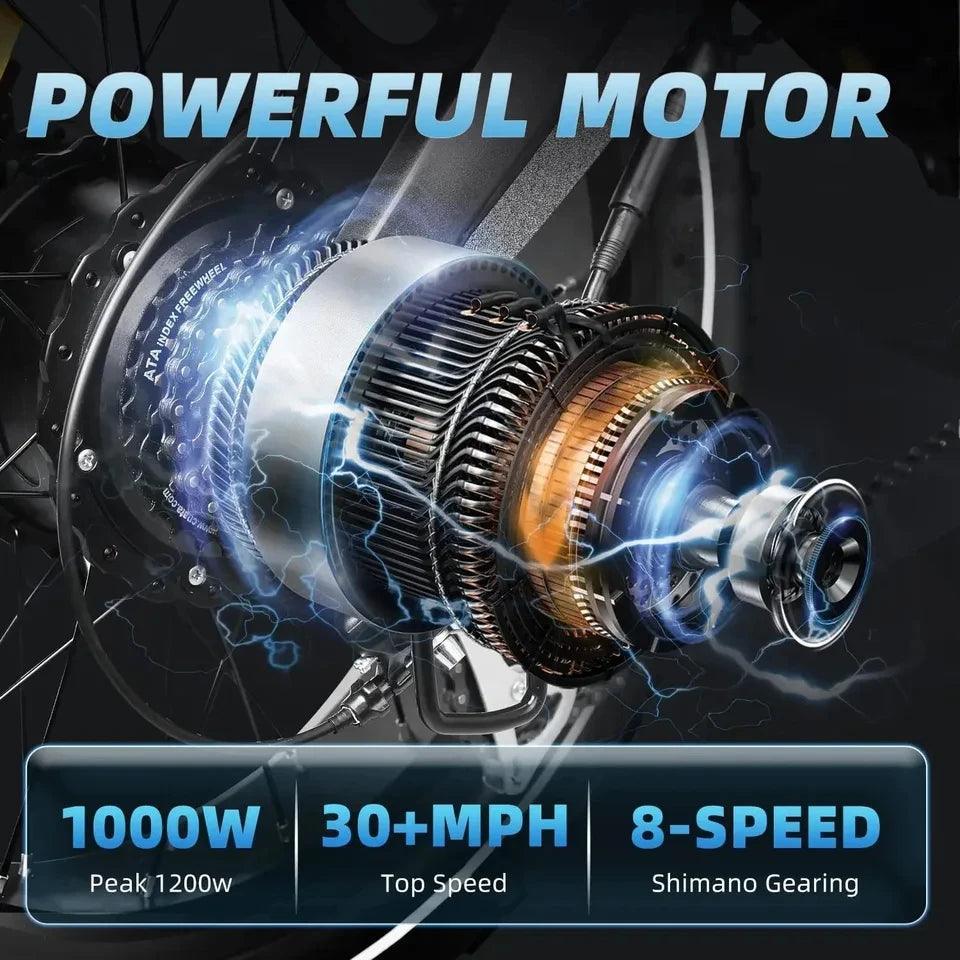 NEW 20 inch 48V 1000W 25AH mountain city adult electric bicycle folding electric fat tire dirt bike electric bicycle ebike