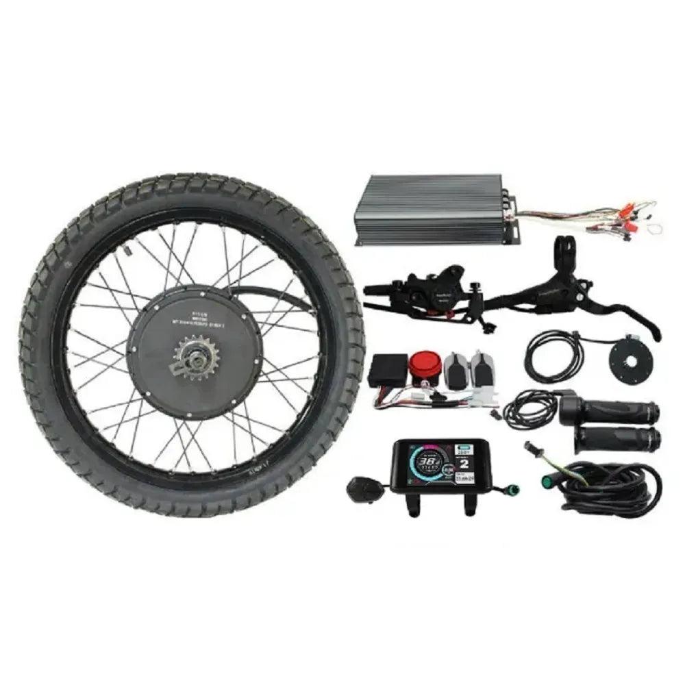 48V-72V 3000-8000W Ebike 17" 18" 19" 21" Off road Motorcycle Rear Wheel Conversion Kit with 3.5T /5T 155mm QS Hub Motor - Franklyn & Page Emporium