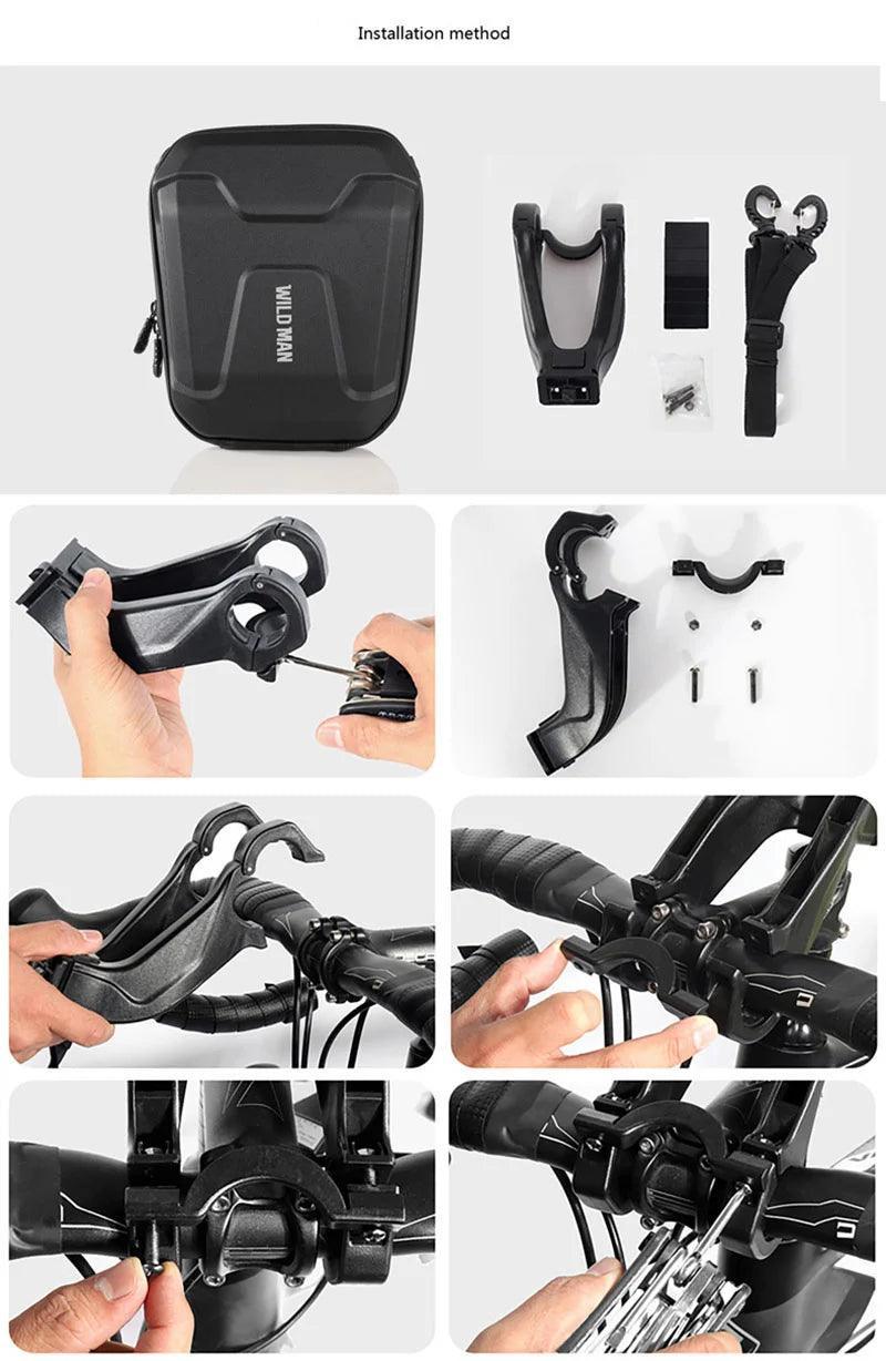 Waterproof Multifunctional Bicycle Handlebar Bag Front Bike Bag EVA Hard Shell Cycling Head Bag Bicycle Assessoires - Franklyn & Page Emporium