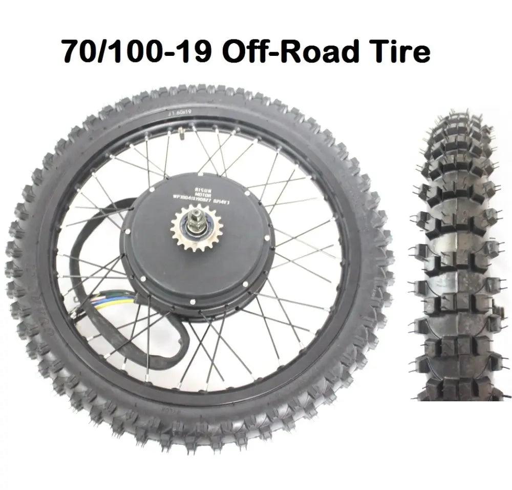 48V-72V 3000-8000W Ebike 17" 18" 19" 21" Off road Motorcycle Rear Wheel Conversion Kit with 3.5T /5T 155mm QS Hub Motor - Franklyn & Page Emporium