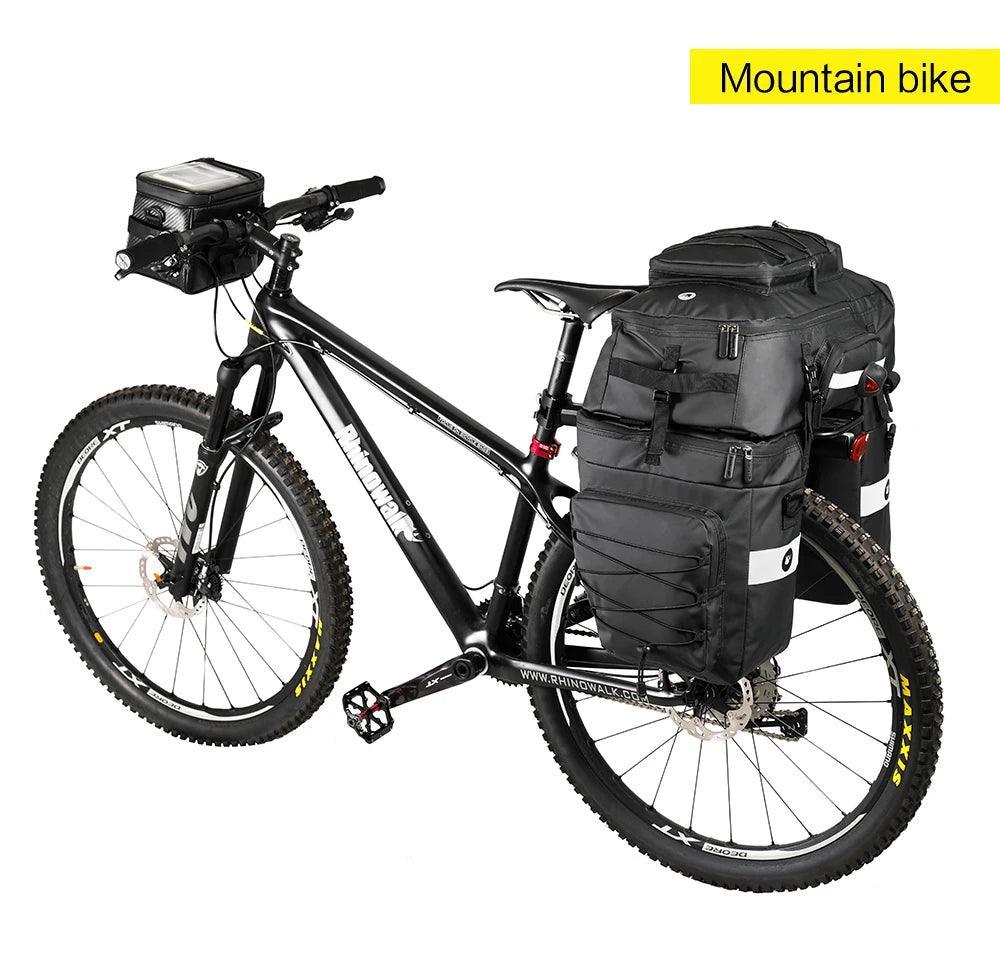 Bike Pannier Bag 3 In 1 Big Capacity With Rain Cover Rear Rack Seat Trunk Bags For Mtb Road Folding Bicycles E-Bike - Franklyn & Page E-Bike Emporium