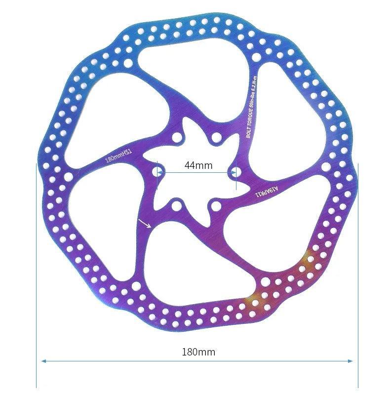 Colorful Mountain Bike Hollow Disc Brake Disc Electric Bicycle Brake Rotor 120/140/145/160/180mm Scooter Bicycle Accessories