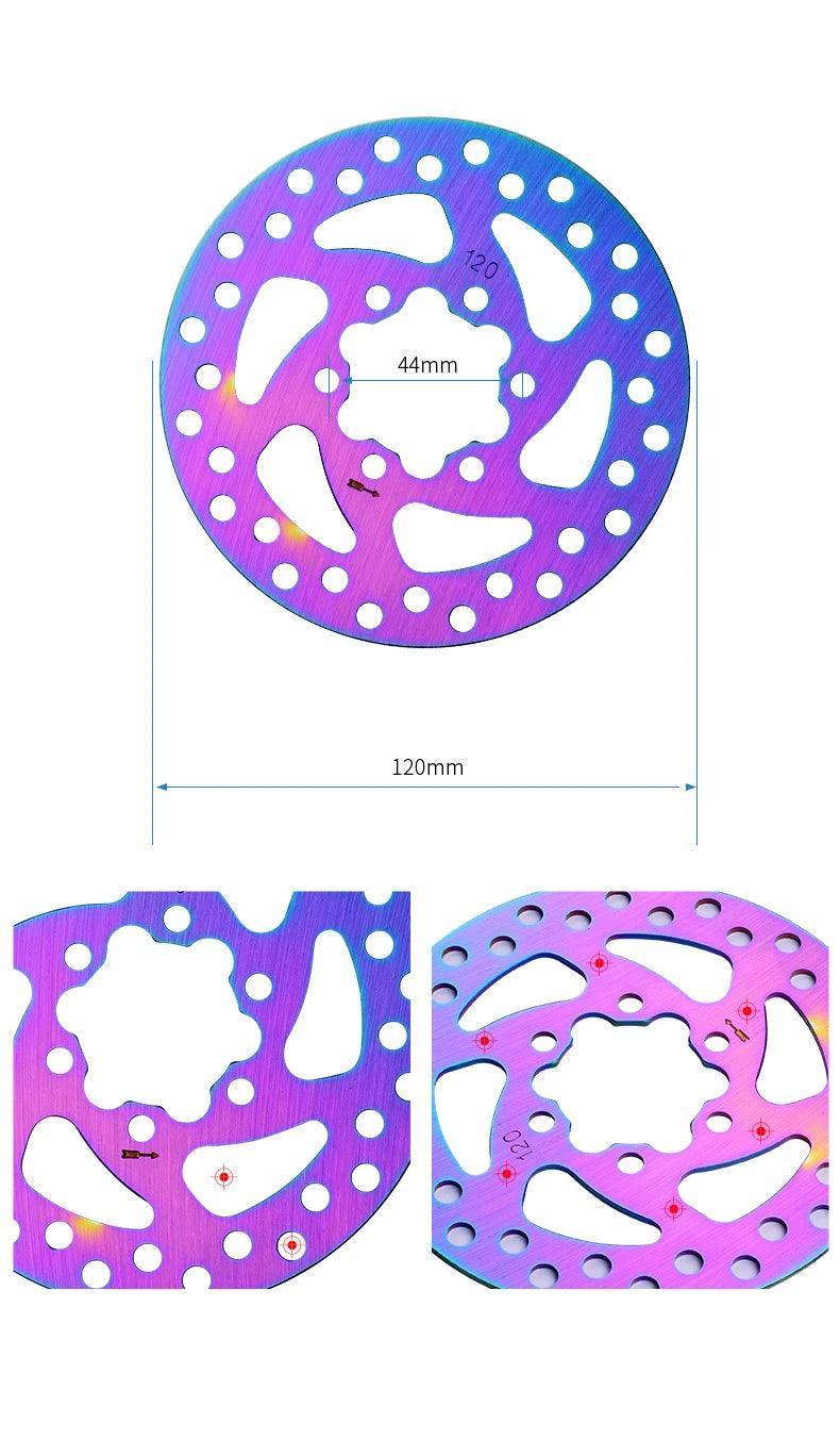 Colorful Mountain Bike Hollow Disc Brake Disc Electric Bicycle Brake Rotor 120/140/145/160/180mm Scooter Bicycle Accessories