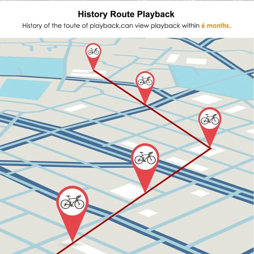 New Tail light Design 4G Bicycle + GPS Tracker Online Real-time Tracking Locator Device For Bike Anti Theft OEM ODM - Franklyn & Page Emporium