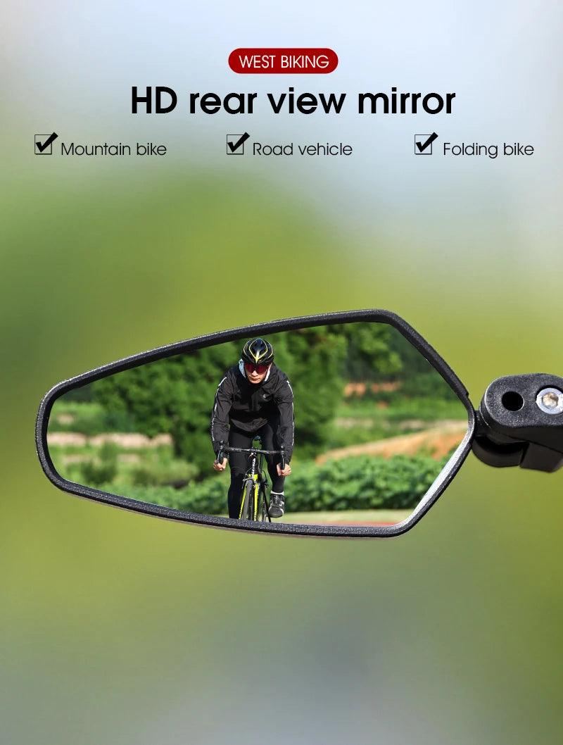 WEST BIKING Anti-Glare Bicycle Mirror Handlebar Rear View Wide Range Back Sight Reflect electric scooter Mirror bike accessories - Franklyn & Page Emporium