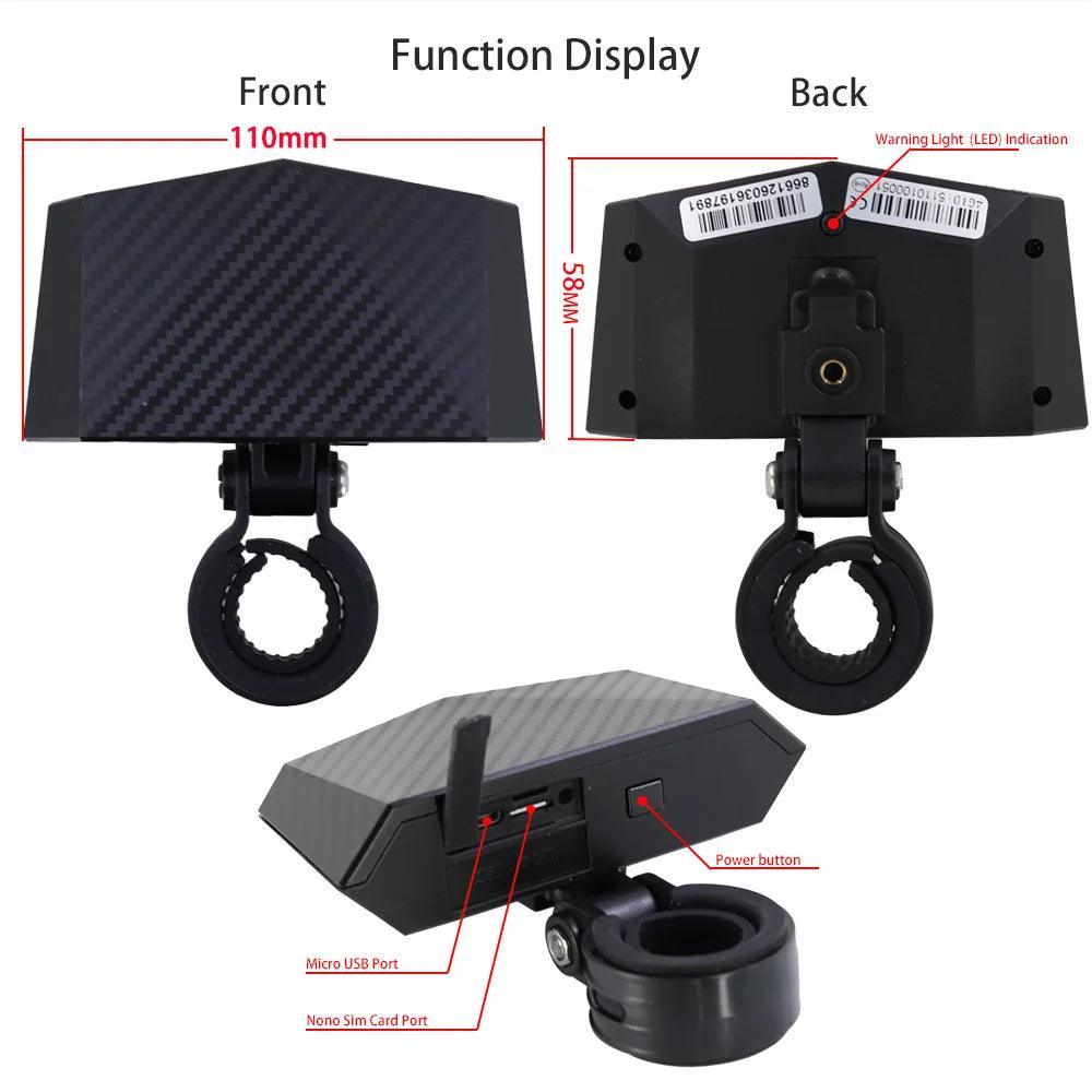 New Tail light Design 4G Bicycle + GPS Tracker Online Real-time Tracking Locator Device For Bike Anti Theft OEM ODM - Franklyn & Page Emporium