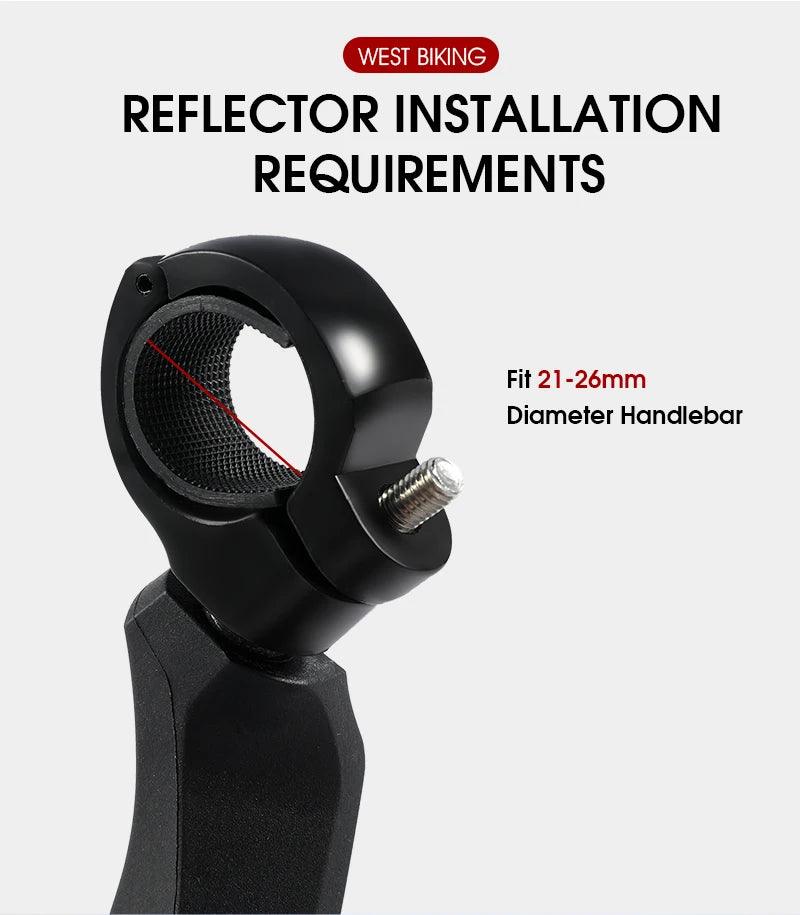 WEST BIKING Anti-Glare Bicycle Mirror Handlebar Rear View Wide Range Back Sight Reflect electric scooter Mirror bike accessories - Franklyn & Page Emporium