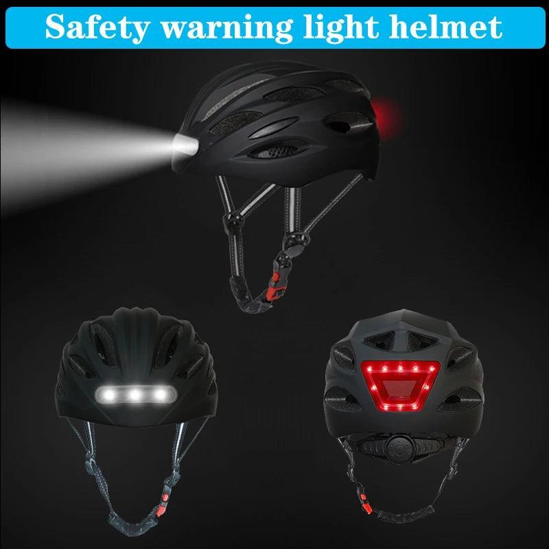 LED Lamp Cycling Bicycle Helmet With LED Tail Light Intergrally-molded Outdoor Sport Riding Cycling Motorcycle Bike Equipment - Franklyn & Page Emporium