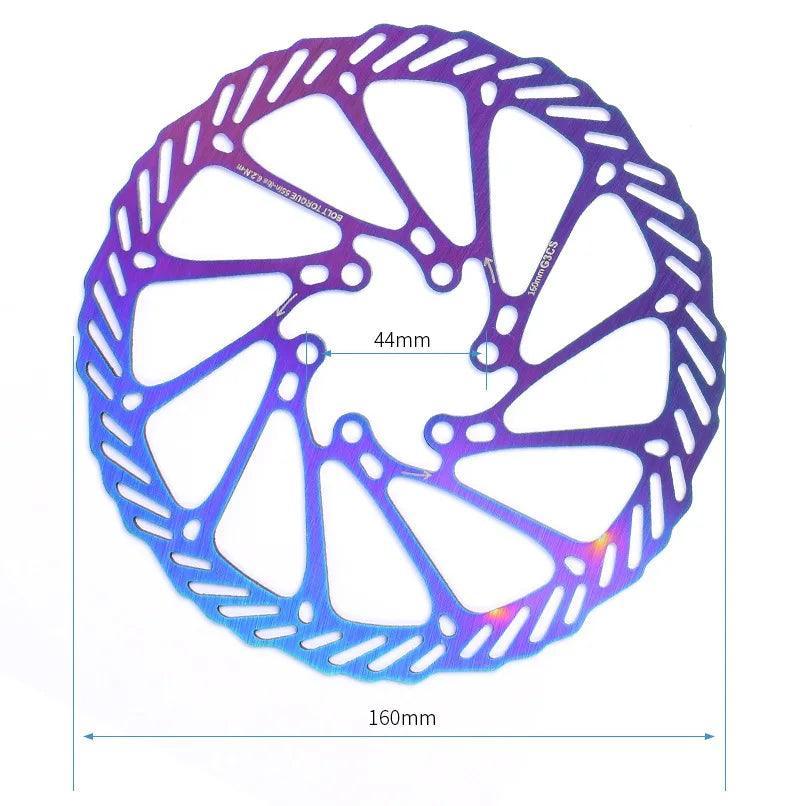 Colorful Mountain Bike Hollow Disc Brake Disc Electric Bicycle Brake Rotor 120/140/145/160/180mm Scooter Bicycle Accessories