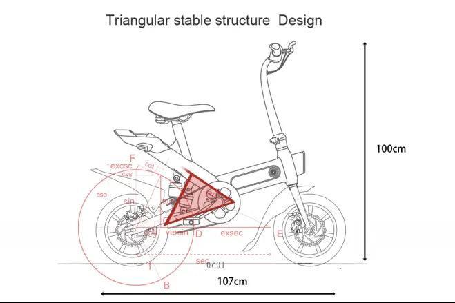 *NEW 2025* Miniature Compact City Electric Bike lightweight 350W E-Bike with 36V Battery (35 km/h)
