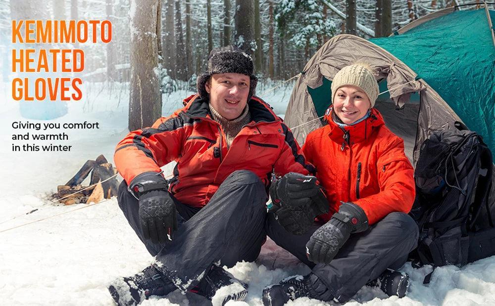 Heated Motorcycle Gloves for Winter riding Bike Thermal Gloves Warm Waterproof Rechargeable USB - Franklyn & Page Emporium