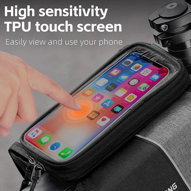 WEST BIKING Bicycle Bag Cycling Top Front Tube Frame Bag 7.0Inches Phone Case Storage Touch Screen MTB Road Bike Bag Accessories - Franklyn & Page Emporium