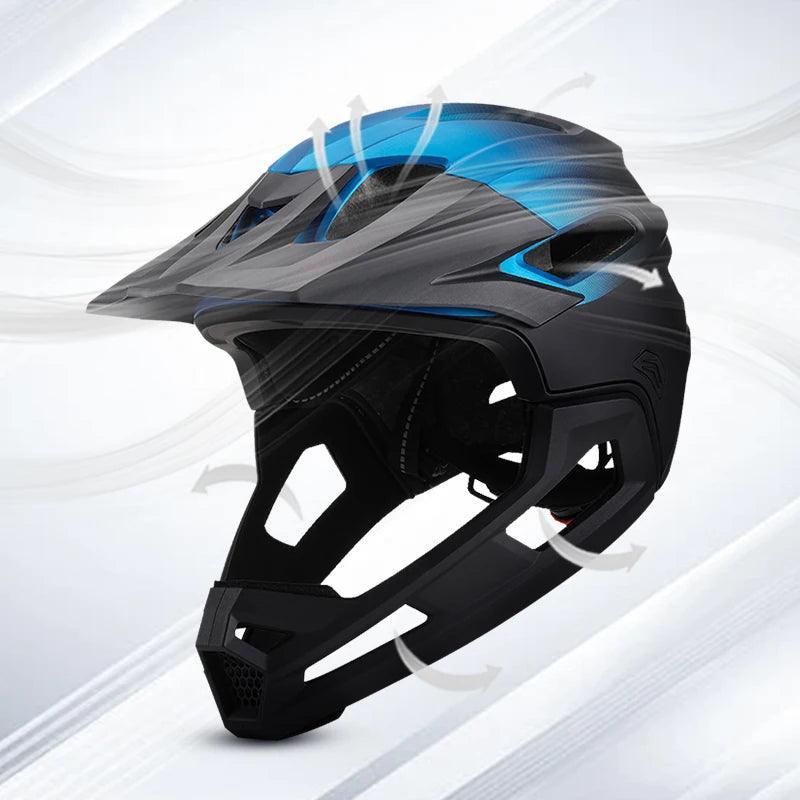Bicycle Bike Helmet Full Face Detachable One-piece - Franklyn & Page Emporium