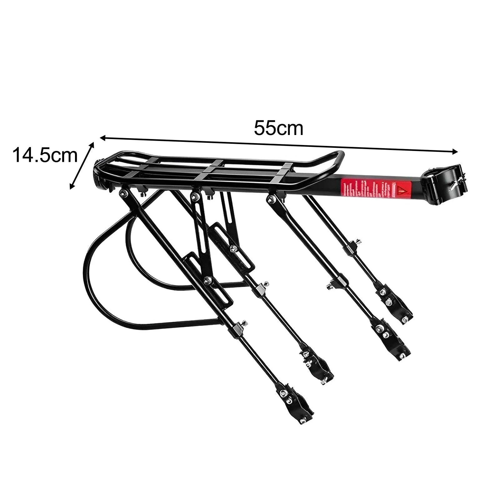 Rear Bike Rack Easy to Install Adjustable 132-242 lbs Capacity Universal Bike Luggage Carrier Bike Cargo Rack for Road Bike - Franklyn & Page Emporium