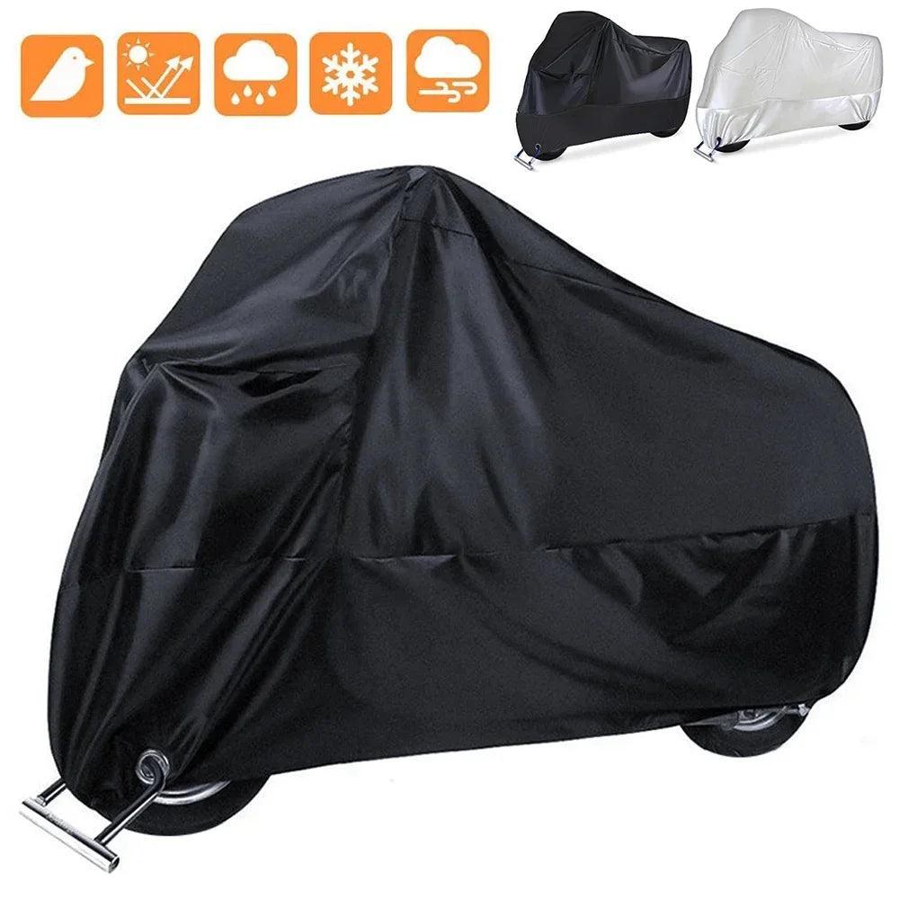 Motorcycle Cover Waterproof Outdoor Indoor Scooter Wear-resistant Fabric Motorbike Cover All Season Dustproof UV Protective - Franklyn & Page Emporium