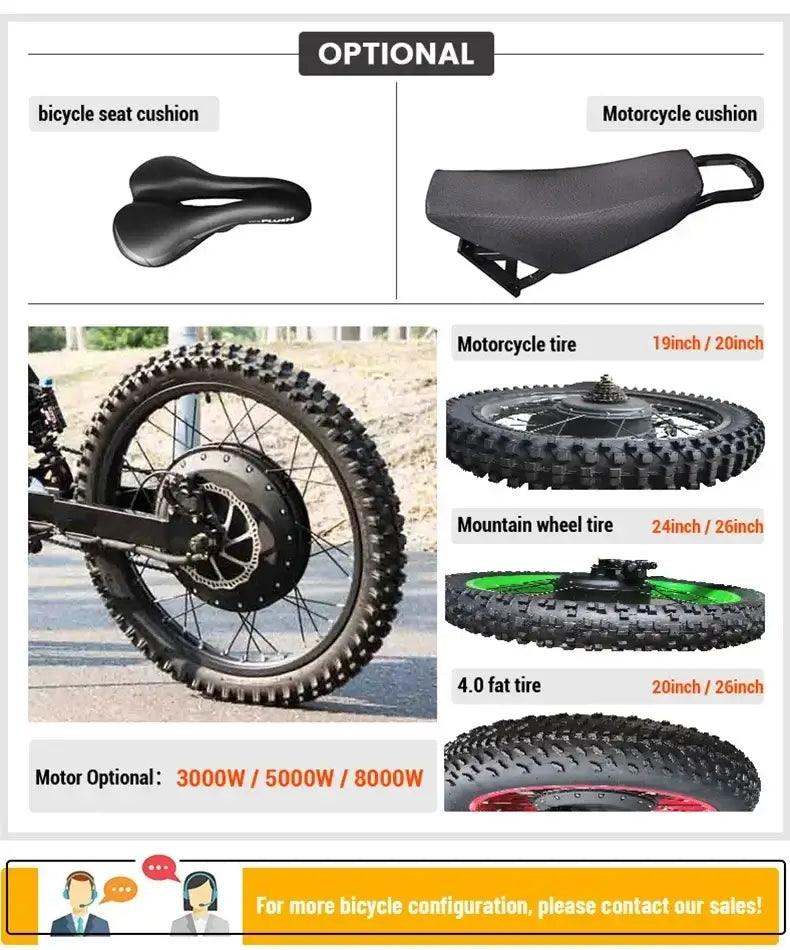 72v 5000w-20000w 26Ah-75Ah Best, Fastest & most powerful motocross Ebike Electric Bicycle hybrid - Franklyn & Page Emporium