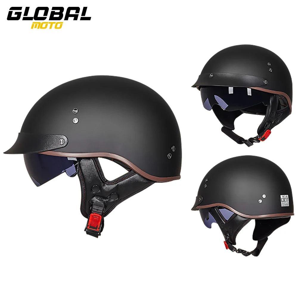 Retro Motorbike Helmet Summer Men Motorbike Riding Protective Helmet Women Motorcycle Half Helmet