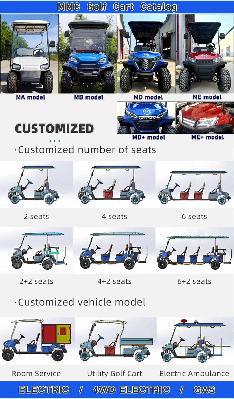 Fast Delivery Capability 2 4 6 Seats Fast Electric Buggy Off Road Golf Cart With Rainbow Factory Battery Electric Golf Cart - Franklyn & Page E-Bike Emporium
