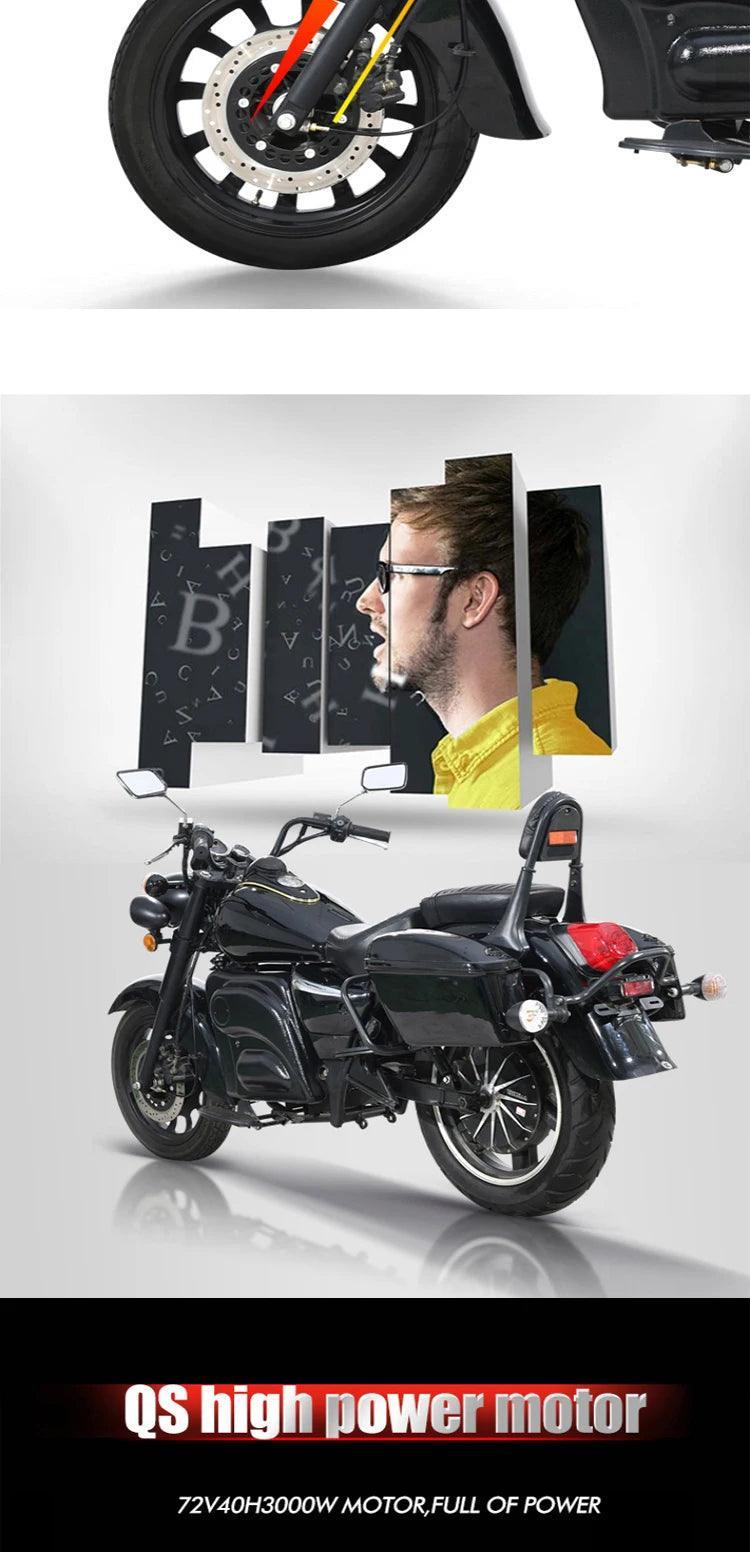 Classic style electric road bike motorbike Motorcycle 20000w - Franklyn & Page Emporium