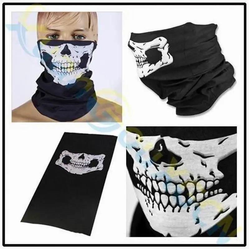 Bicycle Ski Skull Half Face Mask Ghost Scarf Multi Use Neck Warmer Cod Маска От Вируса Masque Tissu Mascara Para Rosto - Franklyn & Page E-Bike Emporium