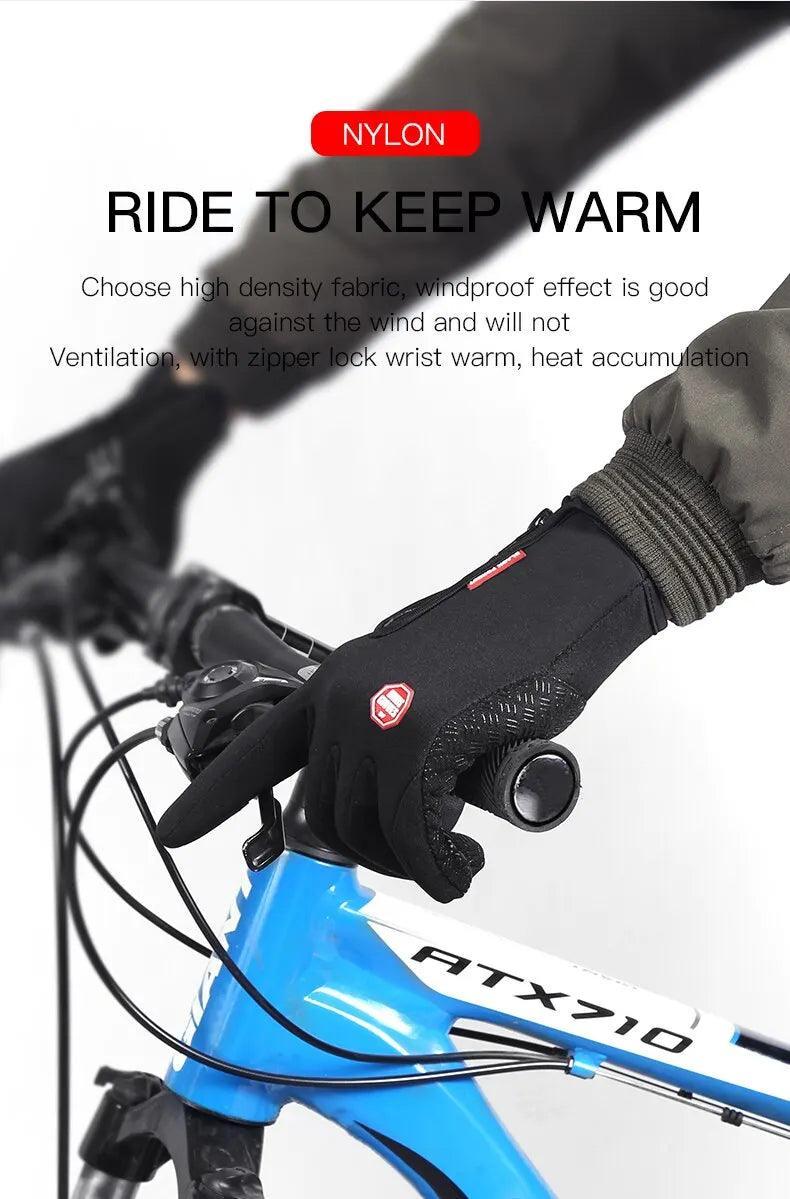 Warm Cycling Gloves Thermal Outdoor Sport Running Bicycle Ski Gloves for Camping Hiking Motorcycle Gloves Men