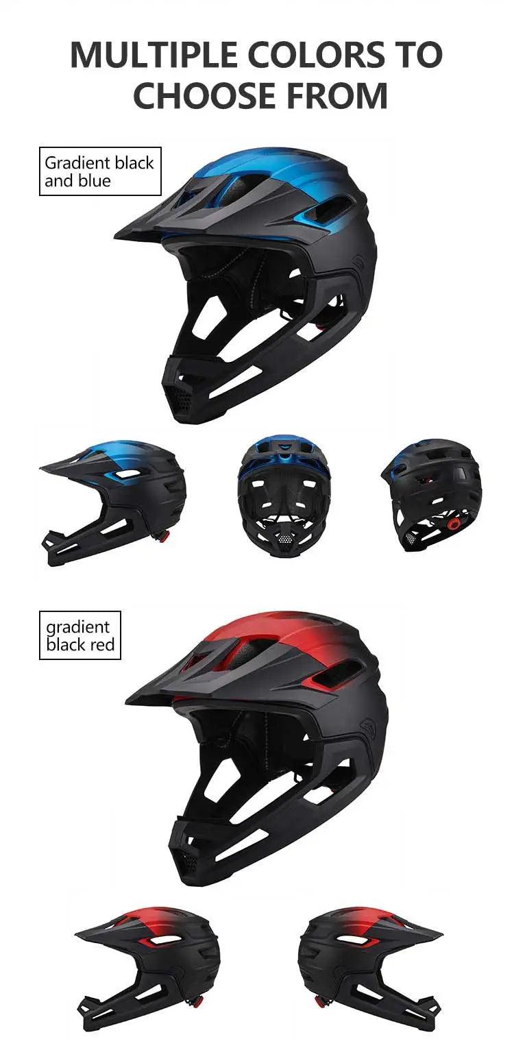 Bicycle Bike Helmet Full Face Detachable One-piece - Franklyn & Page Emporium