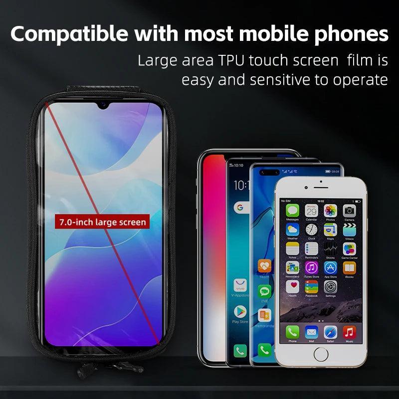 WEST BIKING Bicycle Bag Cycling Top Front Tube Frame Bag 7.0Inches Phone Case Storage Touch Screen MTB Road Bike Bag Accessories - Franklyn & Page Emporium