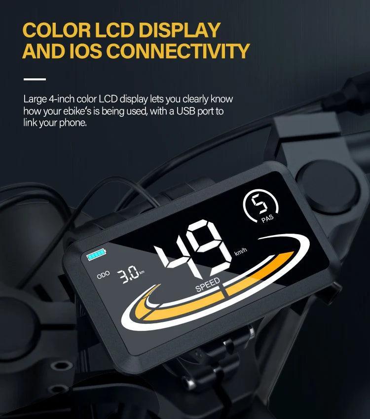 Retro Dirt Fat Tire E-bike 1500w Motor Long Range 20x4.0 City Off-Road Fat Ebike Electric Bicycle - Franklyn & Page Emporium