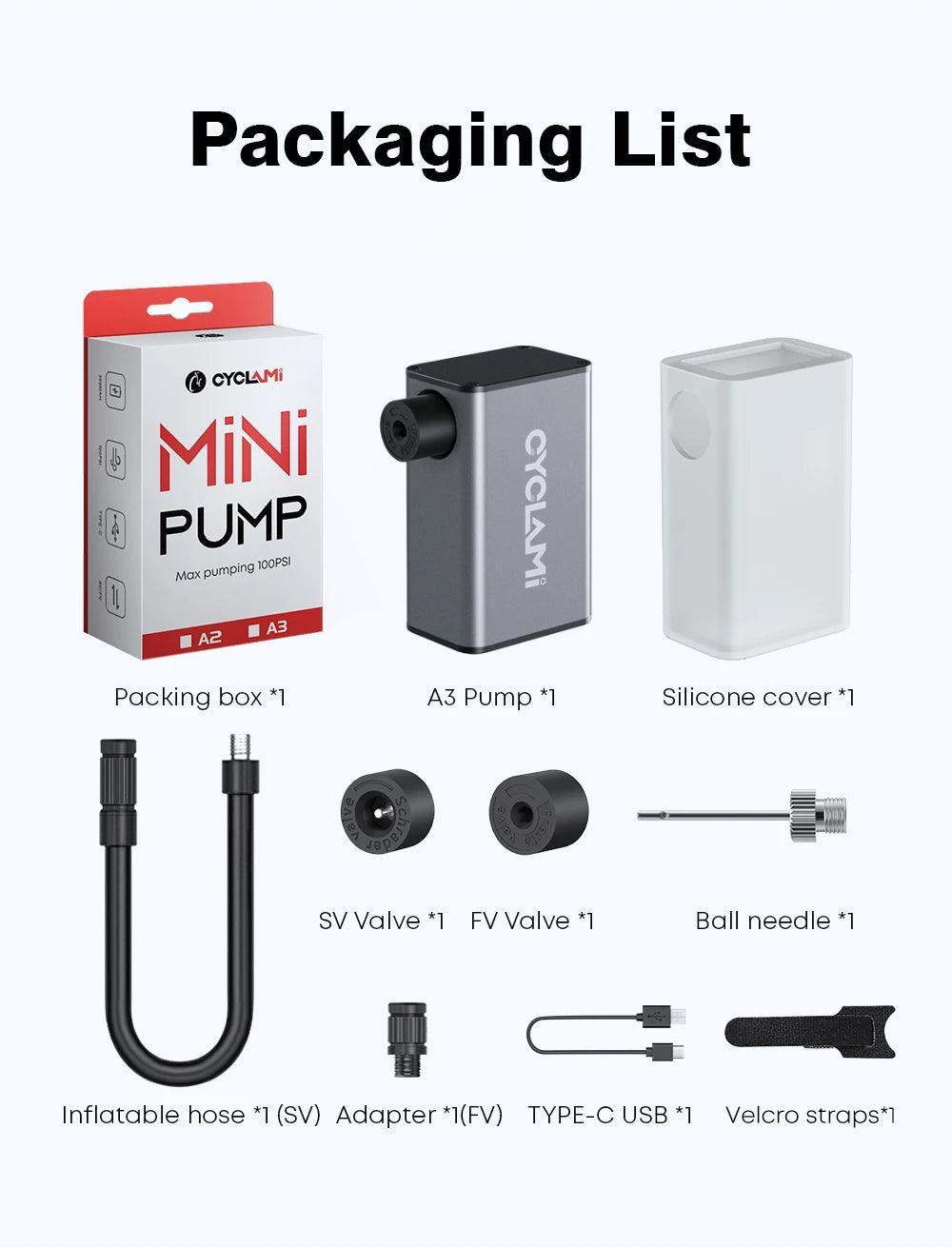 Mini Electric Air Pump Portable tire Cordless FV AV Inflator - Franklyn & Page Emporium