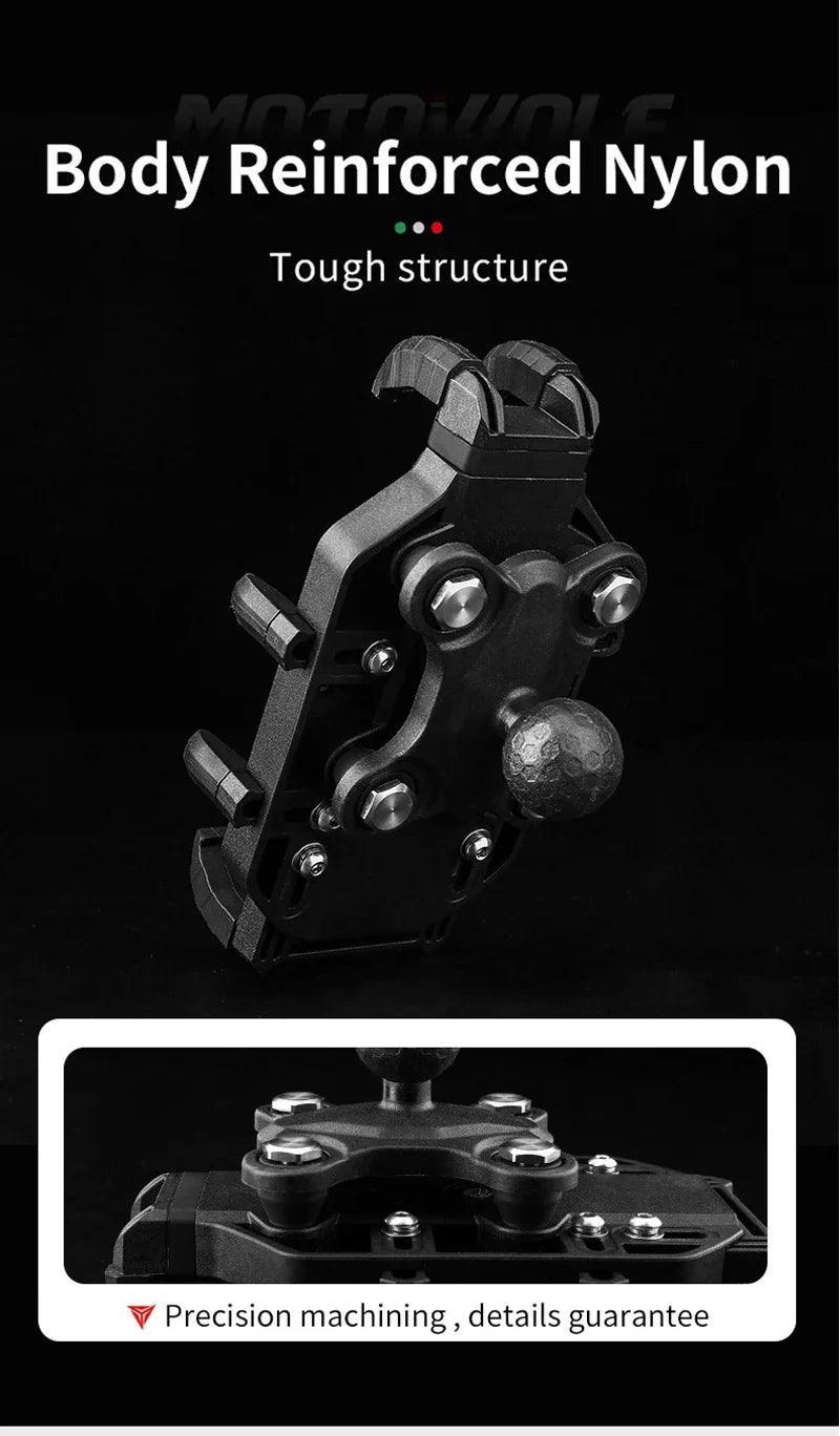 Bike Wireless Charging Phone Holder Cradle 3.0 Quick Charger GPS Moto Support Cellphone Handlebar Mount for 4-7 inch Phone - Franklyn & Page Emporium