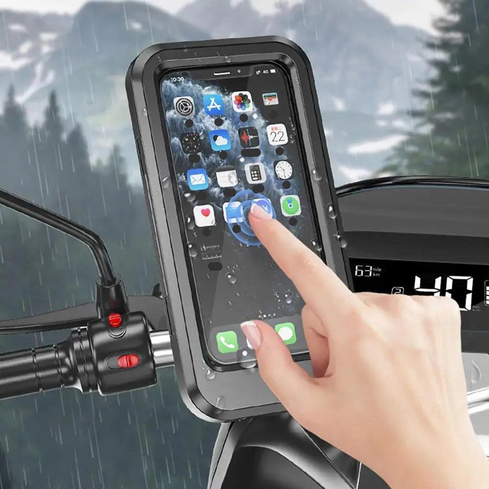 Motorcycle Bike Mobile Phone Holder Support Waterproof Universal Bicycle GPS 360° Swivel Adjustable Motorcycle Cellphone Holder - Franklyn & Page Emporium