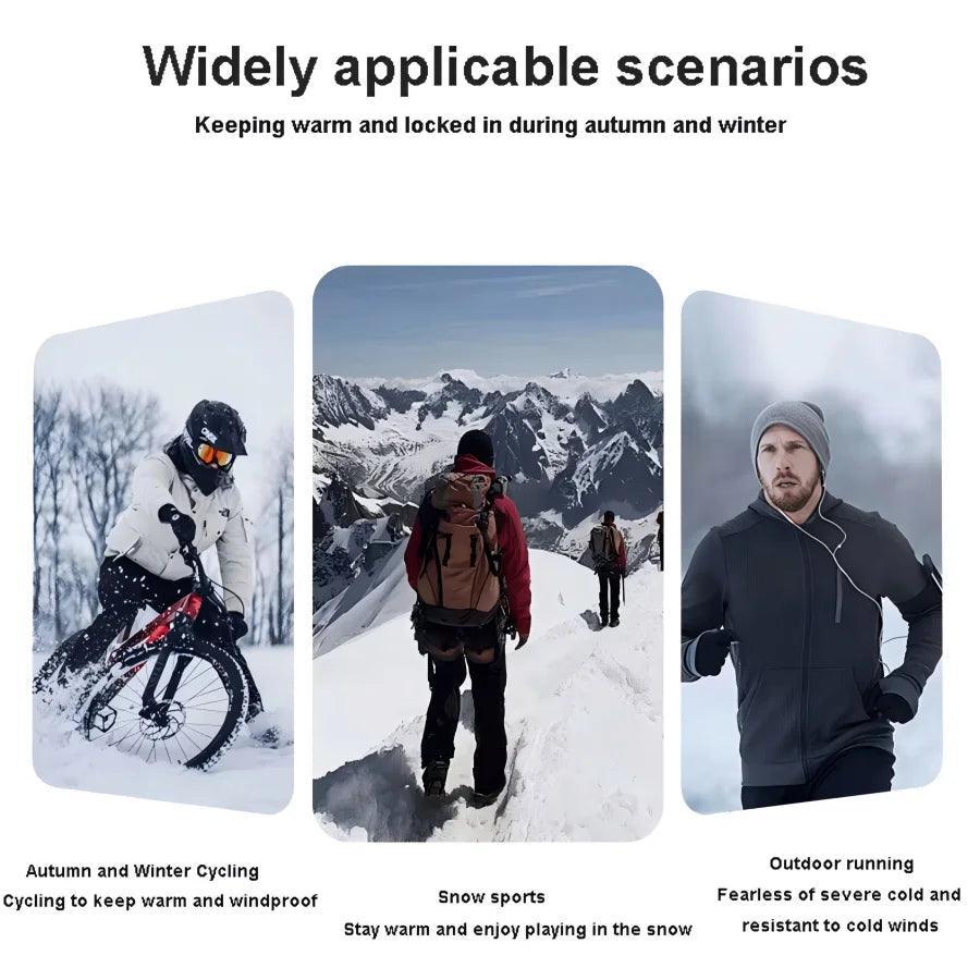 1Pair ColdProof Winter Gloves,Motorcycle Touchscreen Outdoor Hunting Protection Mountaineering Skiing Full Finger Gloves