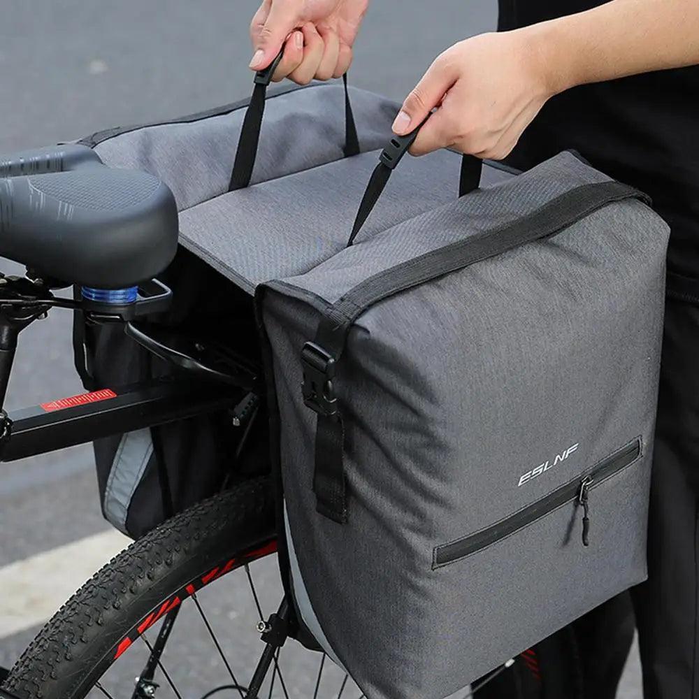 Portable Waterproof Bicycle Carrier Bag 28L Rear Rack Trunk Bike Luggage Carrier Tail Seat Pannier Portable Double Bike Bag - Franklyn & Page Emporium