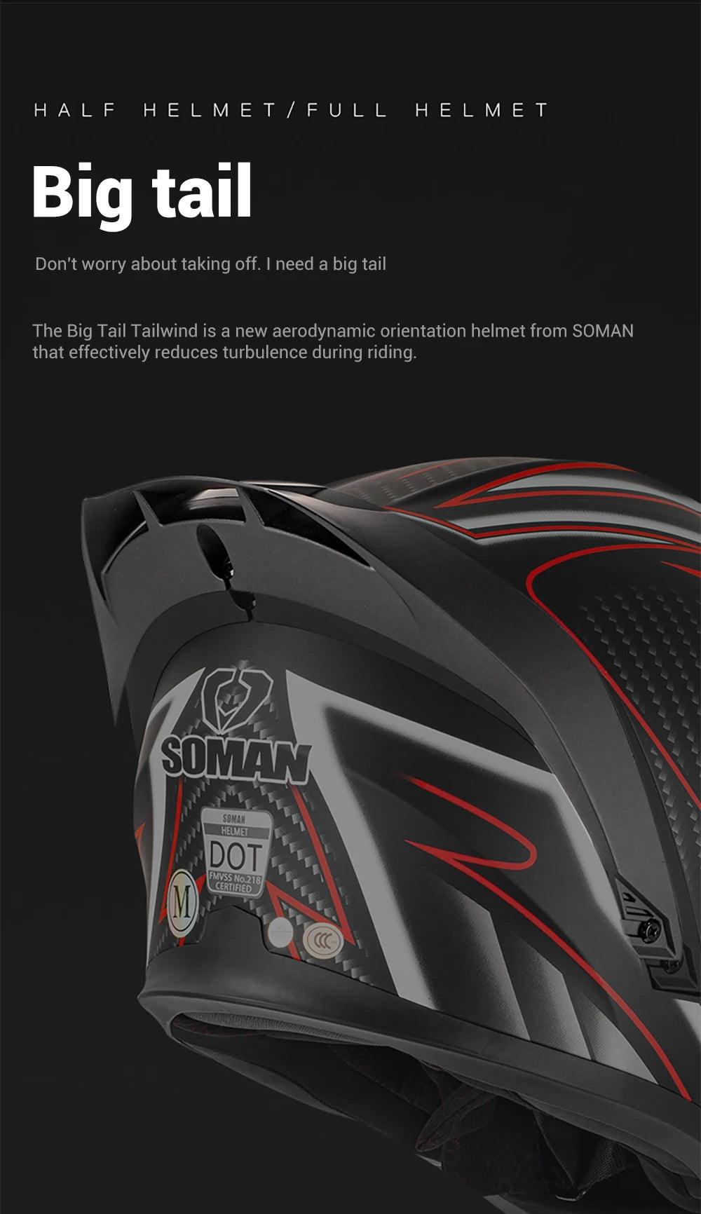 Motorcycle Helmet Double Lens Full Face Helmet Wear-Resistant Head Protection Anti-Slip Motocross Kask Breathable Casco Capacete - Franklyn & Page Emporium