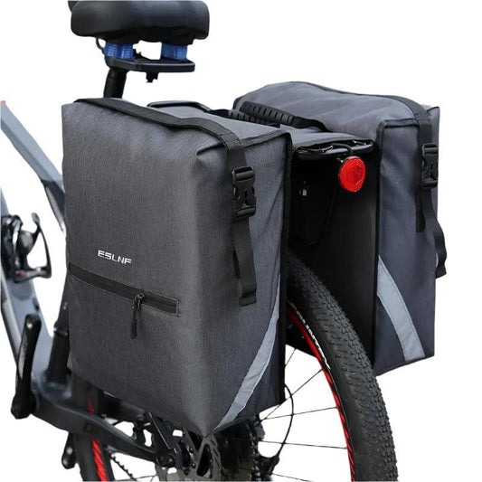 Portable Waterproof Bicycle Carrier Bag 28L Rear Rack Trunk Bike Luggage Carrier Tail Seat Pannier Portable Double Bike Bag - Franklyn & Page Emporium