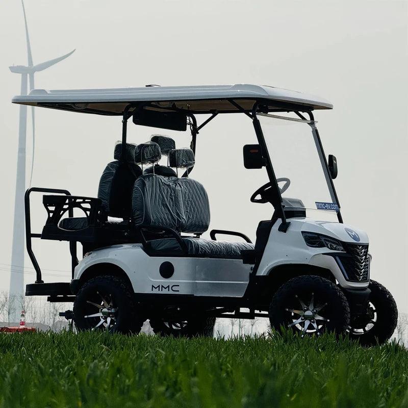Newest Lithium Battery Golf Car 60V Adults Scooter Solar Panels Powered 4 Seater Off Road Beach Buggy Electric Golf Cart - Franklyn & Page E-Bike Emporium
