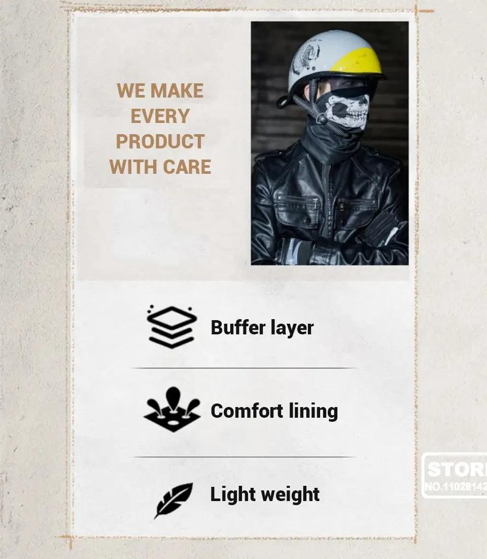 Retro Helmet Half Face Windshield Motorcycle Helmet Men Women Scooter Casco Motorbike Cycling Helmet ABS Material