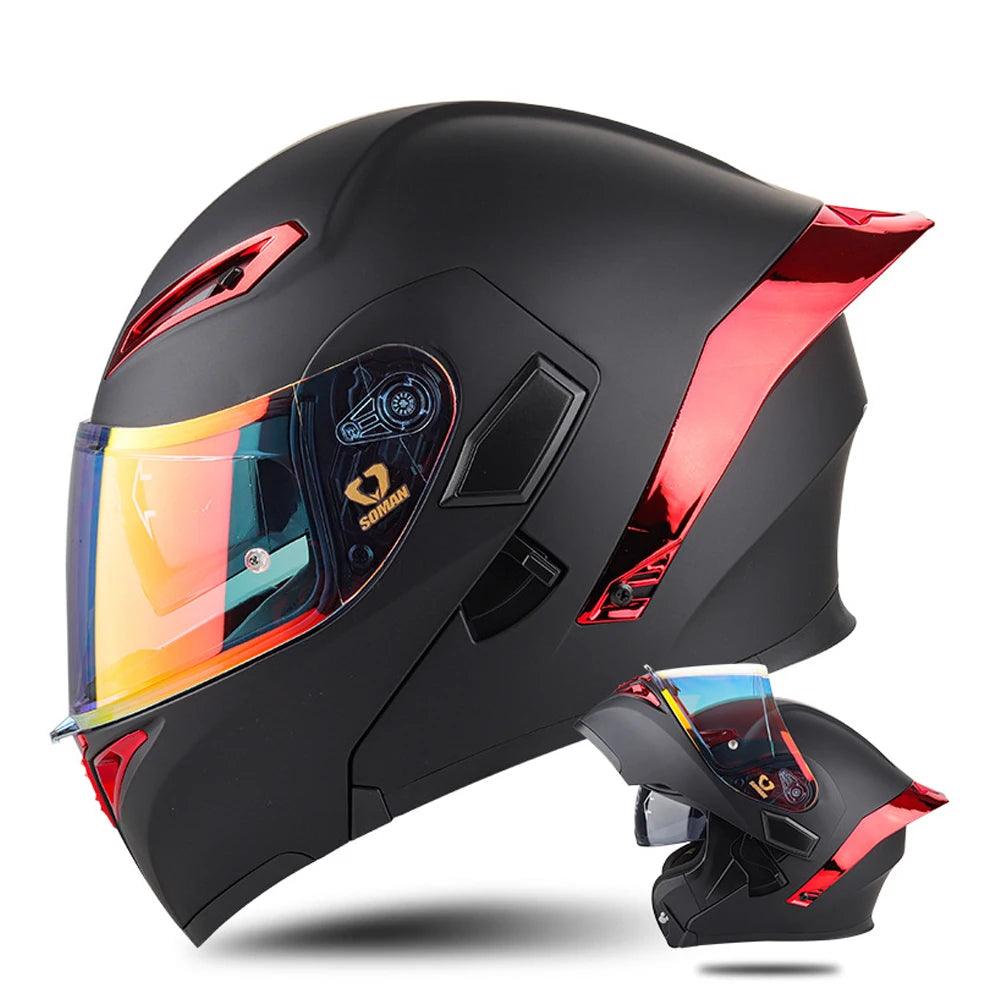 Motorcycle Helmet Double Lens Full Face Helmet Wear-Resistant Head Protection Anti-Slip Motocross Kask Breathable Casco Capacete - Franklyn & Page Emporium