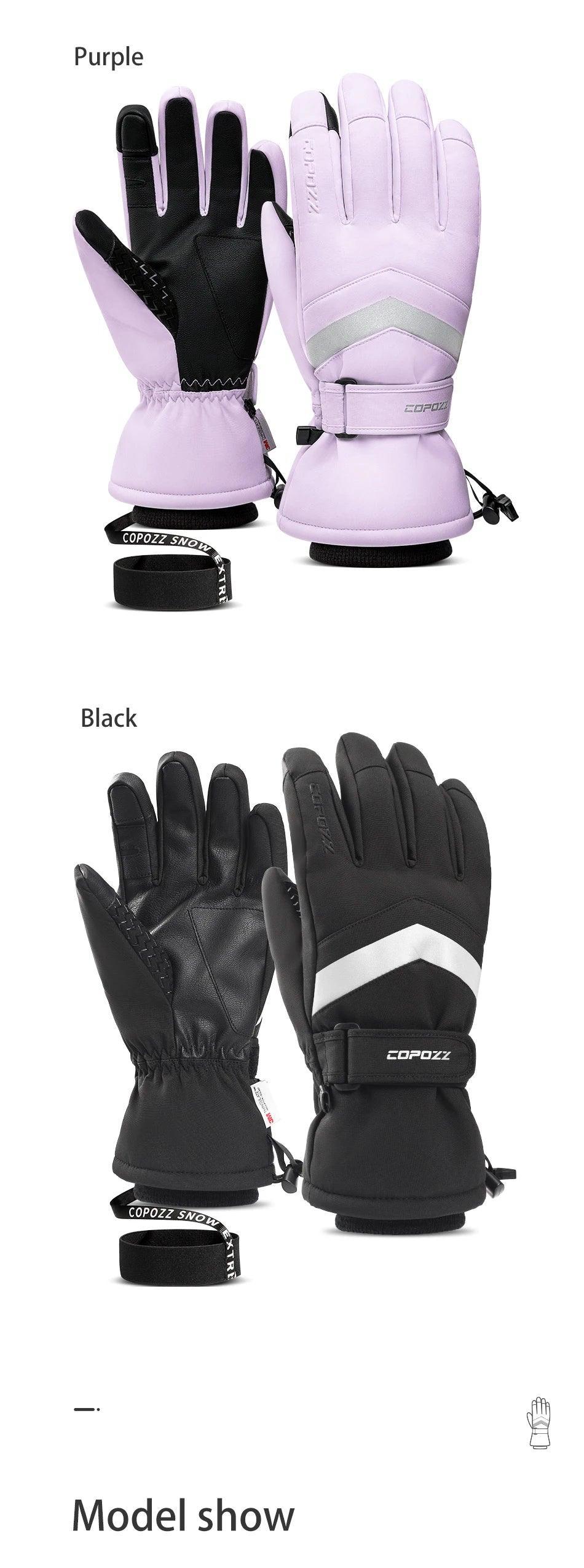 Winter Ski Gloves Thinsulate Snowboard Gloves Thermal Warm Touch Screen Skiing Gloves Men Women