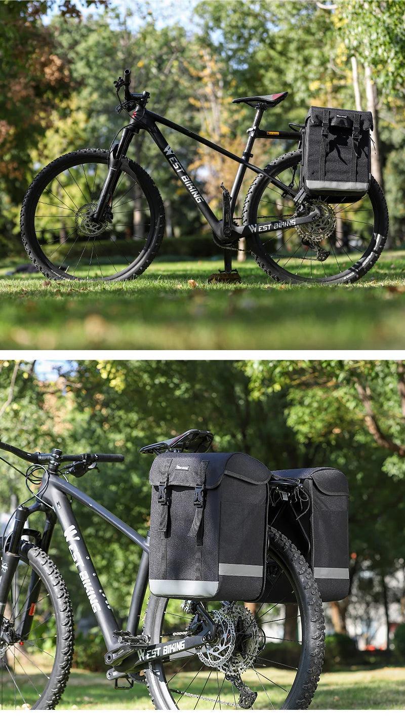 33L Cycling Rear Rack Pack Large Capacity Bike Pannier Bag Travel Wear-resistant Reflective Luggage Carrier Bike Bag - Franklyn & Page E-Bike Emporium