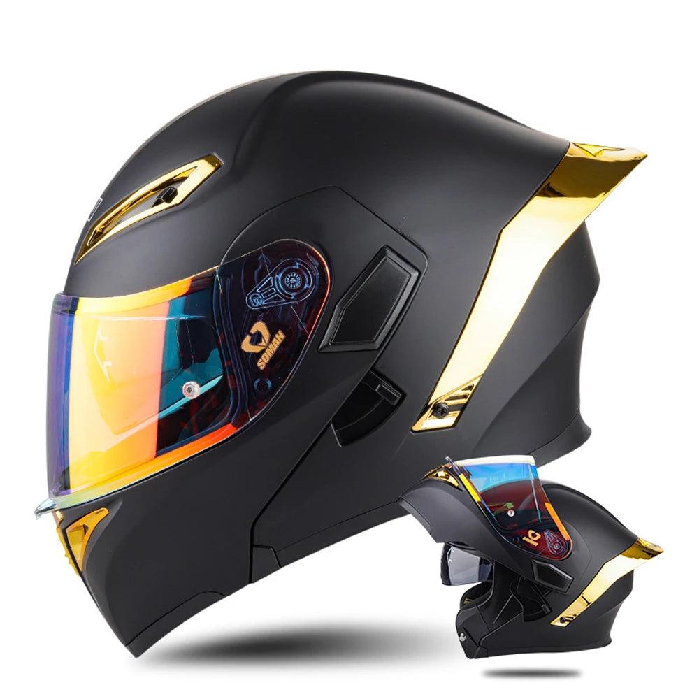 Motorcycle Helmet Double Lens Full Face Helmet Wear-Resistant Head Protection Anti-Slip Motocross Kask Breathable Casco Capacete - Franklyn & Page Emporium