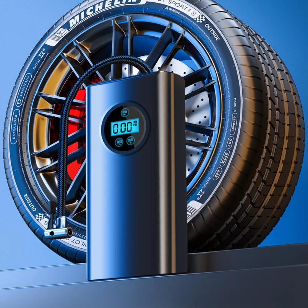 Electric Air Compressor Rechargeable High Precision Car Tyre Inflator LCD Display Portable Air Pump for Car Motorcycle Bike Ball - Franklyn & Page Emporium