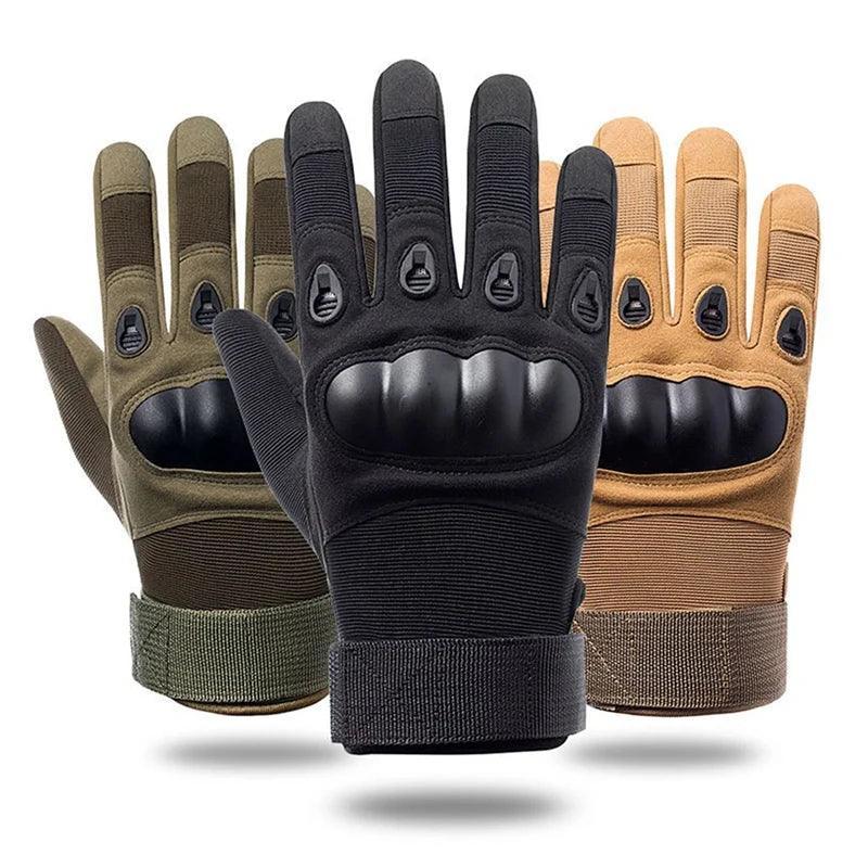 Pair Motorcycle Gloves Men Tactical Hunting Shooting Knuckle Protection Outdoor Sports Full Finger Cycling Bike Gloves - Franklyn & Page Emporium