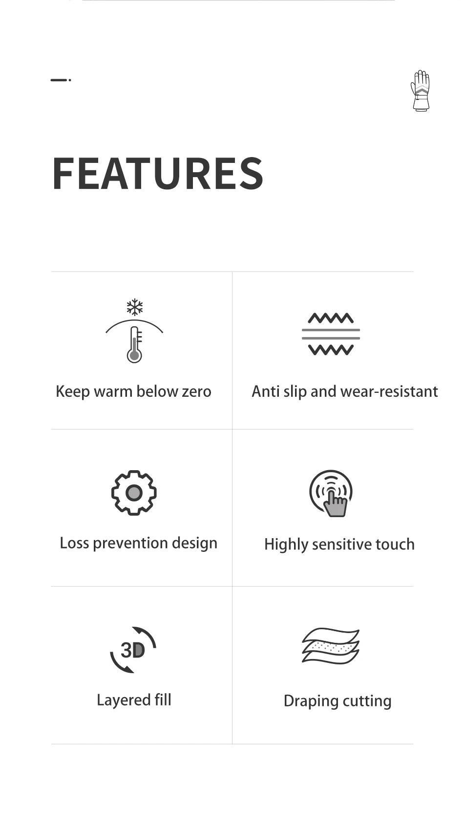 Winter Ski Gloves Thinsulate Snowboard Gloves Thermal Warm Touch Screen Skiing Gloves Men Women