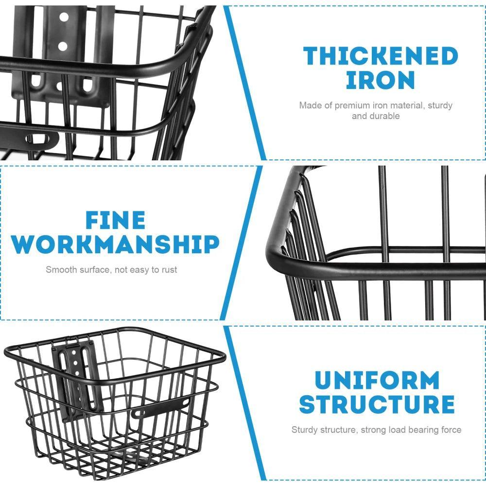 Iron Wire Bike Basket Front Bike Front Bike Basket Front Organizing Storage Bike Basket Front Front Handlebar Bike Bike Basket - Franklyn & Page Emporium