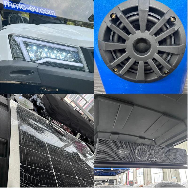 Newest Lithium Battery Golf Car 60V Adults Scooter Solar Panels Powered 4 Seater Off Road Beach Buggy Electric Golf Cart - Franklyn & Page E-Bike Emporium