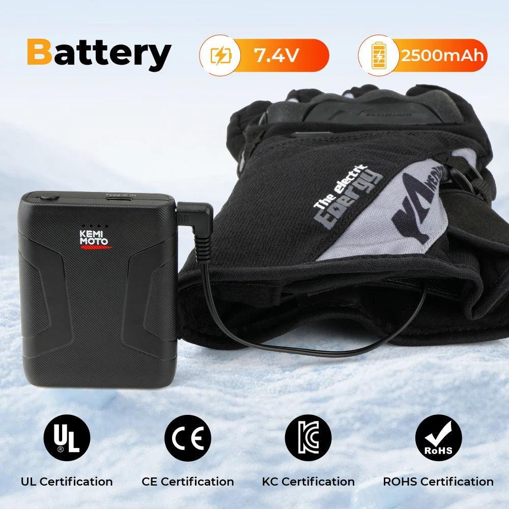 Heated Motorcycle Gloves for Winter riding Bike Thermal Gloves Warm Waterproof Rechargeable USB - Franklyn & Page Emporium