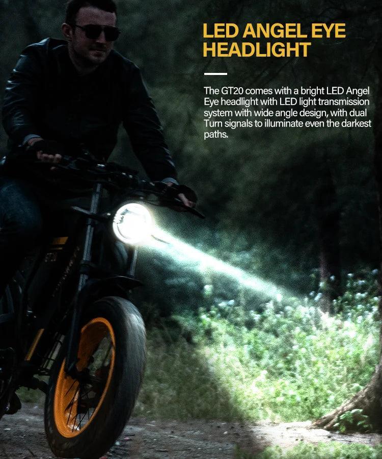 Retro Dirt Fat Tire E-bike 1500w Motor Long Range 20x4.0 City Off-Road Fat Ebike Electric Bicycle - Franklyn & Page Emporium